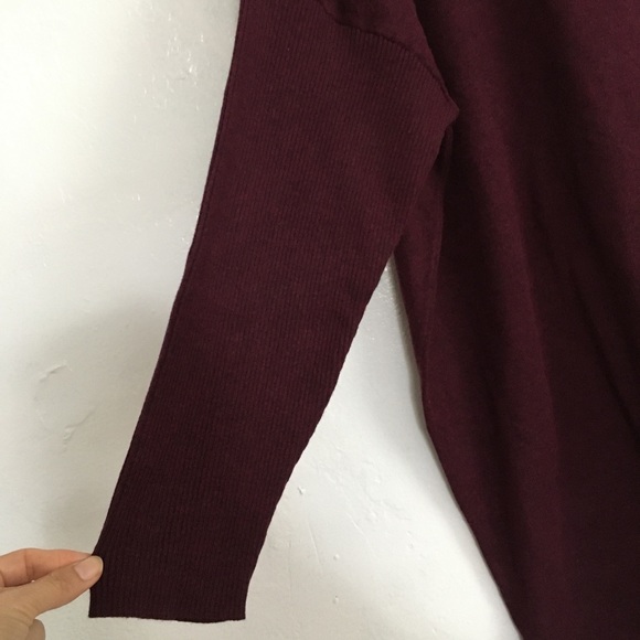 Style & Co Tunic Top Sweater Plus Size Seam Long Sleeve Berry Jam burgundy - Picture 6 of 8